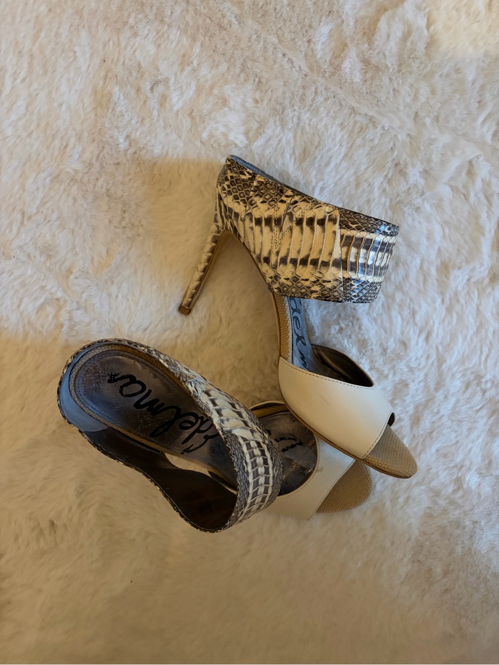 Sam Edelman Scotti snakeskin heels